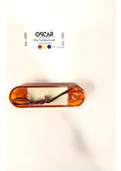 Oscar 9 Ledli Turuncu Tombul Parmak Pozisyon LED Lamba 12V-24V Dekoratif Lamba 10 Adet fırsatları