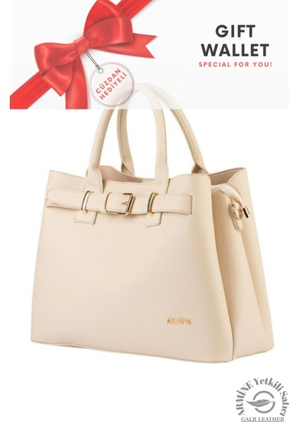 Orijinal Armine Günlük Kullanıma Uygun Premium Kalite Kadın Omuz Çantası Taba 395