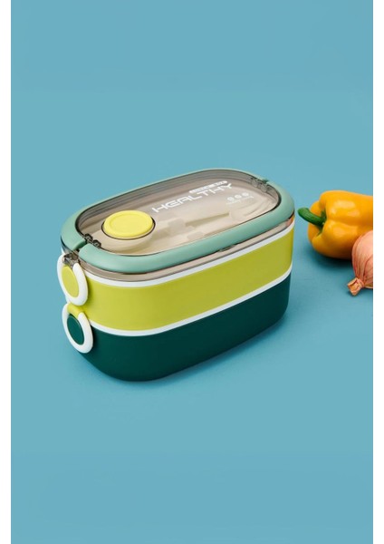 Içi Çelik 2 Katlı Saklama Kabı 900 ml VGN6729 fırsatları