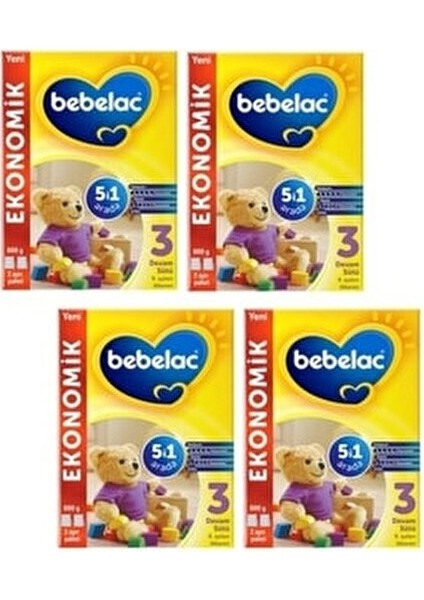 3 Devam Sütü 800 gr 4 Adet