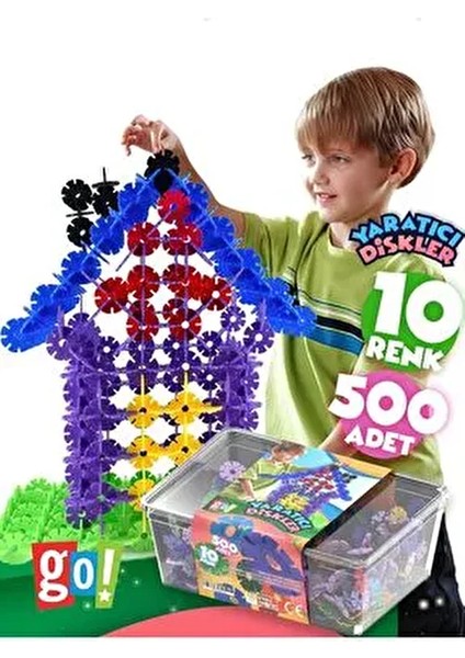 Yaratıcı Diskler 500 Adet Stem Eğitimi Uyumlu Kilitli Diskler Eğitici Oyuncak