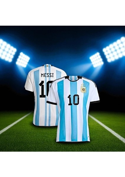 Messi 2021/22 Sezon Dünya Kupası 3 Yıldız Arjantin Yetişkin Forması indirimleri
