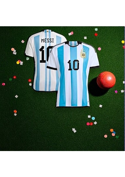 Messi 2021/22 Sezon Dünya Kupası 3 Yıldız Arjantin Yetişkin Forması