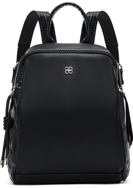 Kadın Siyah Uzun Askılı Sırt Çantası 25WBD249118