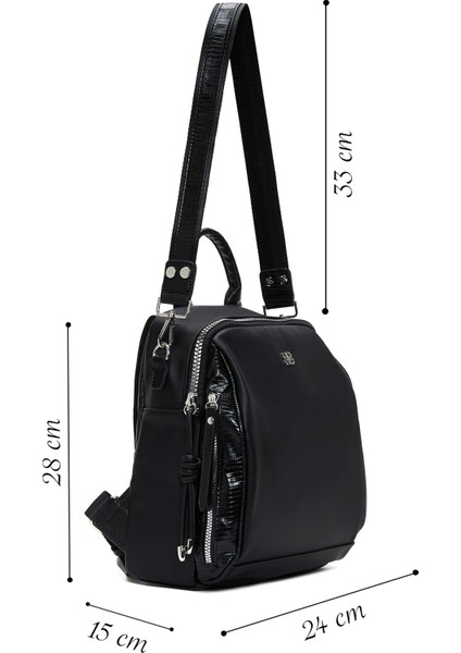 Kadın Siyah Uzun Askılı Sırt Çantası 25WBD249118 fiyatları