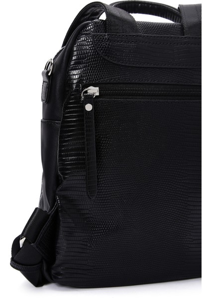 Kadın Siyah Uzun Askılı Sırt Çantası 25WBD249118