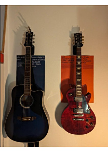 Gitar Duvar Montaj Aparatı Gitar Tutucu (Civata Dahil) Siyah-Beyaz Seçenek indirimleri