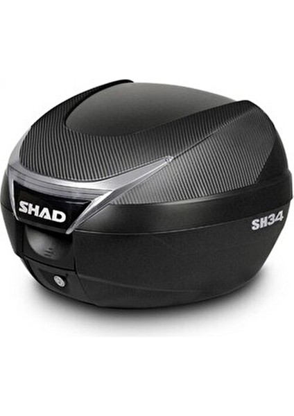 Belirtilmemiş Shad SH34 Karbon Arka Çanta 34LT Su Geçirmez Tasarım ve Güvenli Kilit Sistemi
