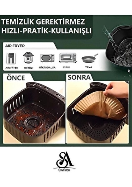 Airfryer (Hava Fritözü) Philips Xiaomi Fritöz Pişirme Kağıdı 50 Adet fırsatları