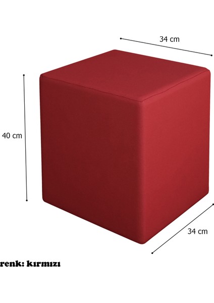 Kare Puf Ahşap Iskeletli fırsatları