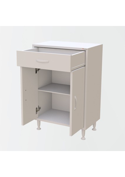 2 Kapaklı Tek Çekmeceli Çok Amaçlı Mutfak Dolabı