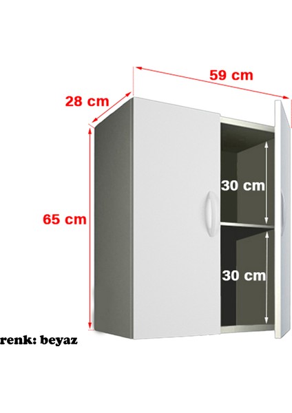 Çok Amaçlı Dolap Mutfak Dolabı Makine Üstü Dolap Banyo Dolabı