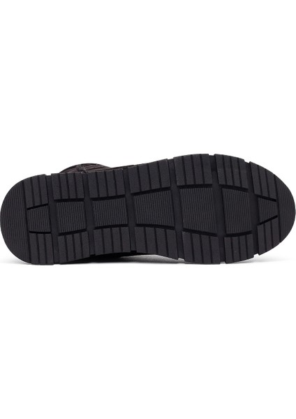 Kadın Siyah Fermuarlı Süet Teddy Bot 25WFE250910 indirimleri