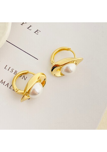 Incili Küpe Istiridye Küpe Kararmaz Xuping Gold modelleri