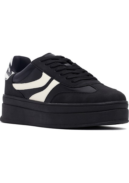 Kadın Siyah Bağcıklı Kalın Tabanlı Sneaker 25AFD430814
