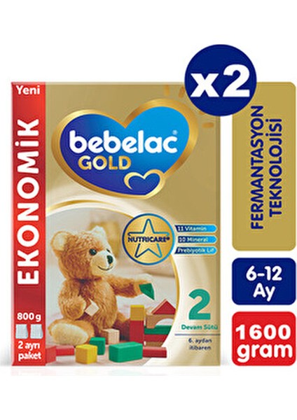Gold 2 Devam Sütü 800 gr x 2 Adet