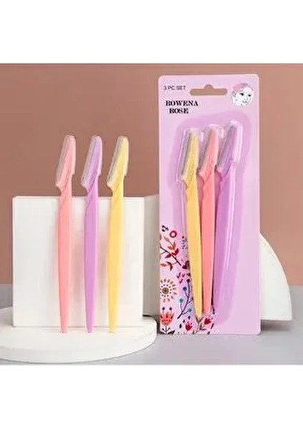 3lü Kaş Ustura Seti Renkli