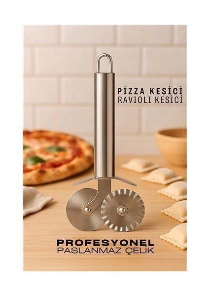 Bfs Pizza Kesici Profesyonel Çelik Hamur Ravioli Kesici