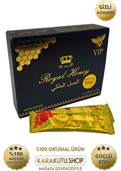 Royal Honey Vıp 12 Adet Royal Honey Bal Siyah Ballı Stick Ginseng Enerji Bir Kutu Wonderfull honey