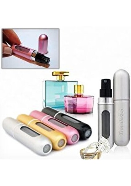 Parfüm Şişesinden Dolabilir Yedek Cep Parfüm Şişesi Aparatı - Gümüş Renk fırsatları