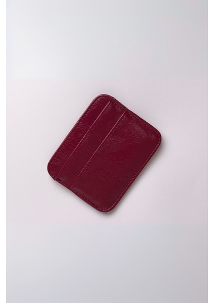 Kırışık Deri Basic Kartlık Bordo fiyatları