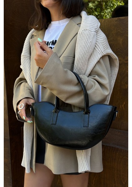 Lune Omuz Çantası Siyah