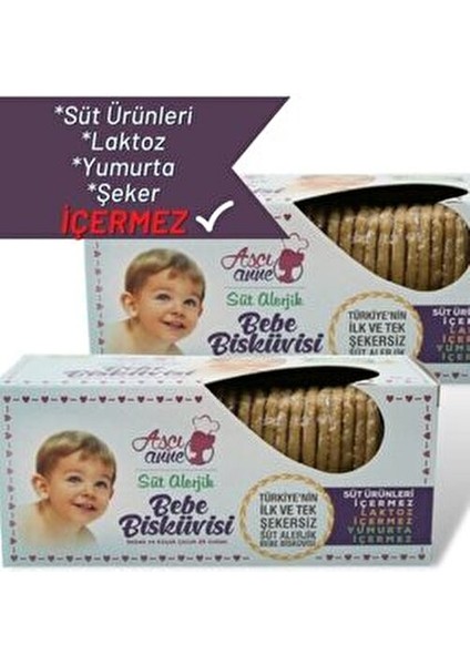 Bebek Bisküvisi 250 gr Süt Alerjisi Olan Bebekler için 0-6 Ay fırsatları