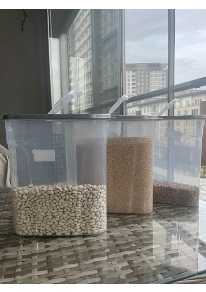 Erzak Bakliyat Kapaklı Kiler Saklama Kabı 6 Adet Set Lüks Şık Kutu Çeyiz Seti 4lt Mama Kabı fiyatları