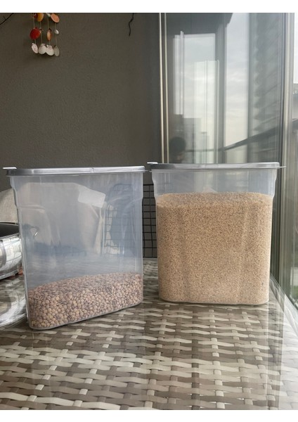 Erzak Bakliyat Kapaklı Kiler Saklama Kabı 6 Adet Set Lüks Şık Kutu Çeyiz Seti 4lt Mama Kabı fırsatları