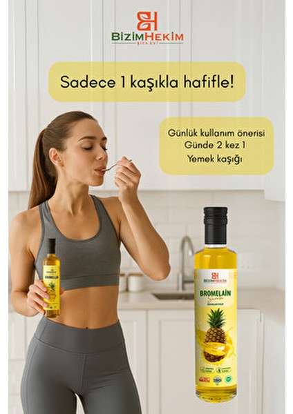 Bromelain Ananas Içeren Detox Şurubu 250 ml (Koenzim Q10 ve L-Karnitin Ilaveli) fiyatları