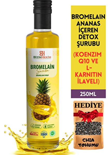 Bromelain Ananas Içeren Detox Şurubu 250 ml (Koenzim Q10 ve L-Karnitin Ilaveli) modelleri