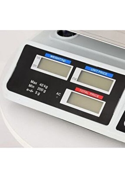 40 kg Şarjlı Elektronik Dijital Hassas Mutfak Manav Bakkal Kasap Terazisi Çukur Kefeli modelleri
