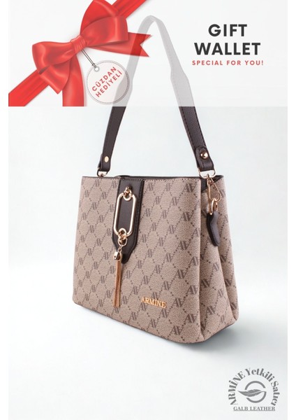 Orijinal Armine Günlük Kullanıma Uygun Premium Kalite Kadın Omuz Çantası 361 Vizyon Noktalı +1