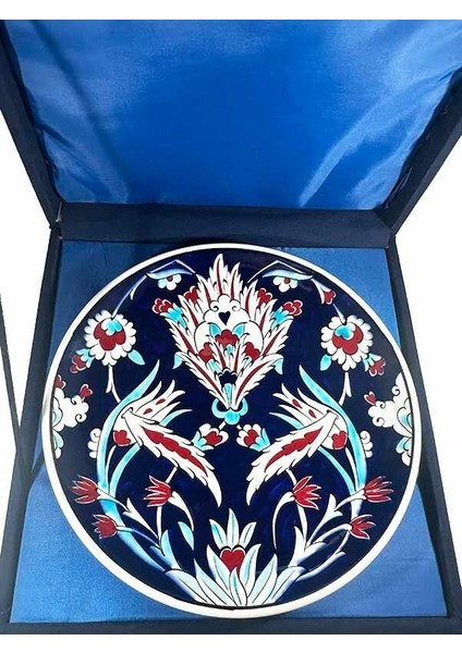 Kültürel Miras, Lale ve Hatayi Motifli El Yapımı Iznik Çini Tabak modelleri