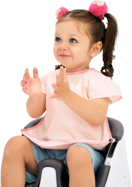 Kısa Kollu Su Geçirmez Bebek Mama ve Oyun Önlüğü