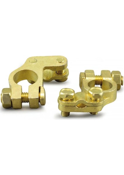 1 Takım Akü Kutup Başı Pirinç Kelepçe Artı ve Eksi Set modelleri