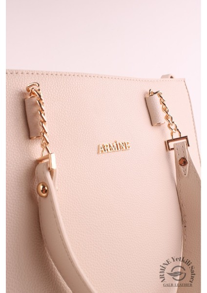 Orijinal Armine Günlük Kullanıma Uygun Premium Kalite Kadın Omuz Çantası 362 Krem