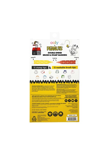 Ooly x Peanuts 12'li Çift Uçlu Fırça & Damga Keçeli Kalem fırsatları
