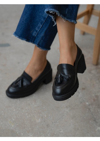 Rilsa Siyah Hakiki Deri Kadın MAKOSEN indirimleri