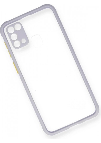 Samsung Galaxy M31 Kılıf Miami Şeffaf Silikon - Lila modelleri