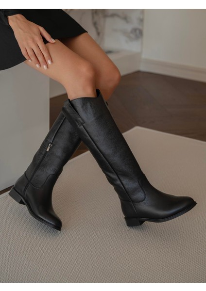 Dolberg Siyah Hakiki Deri Çizme fiyatları