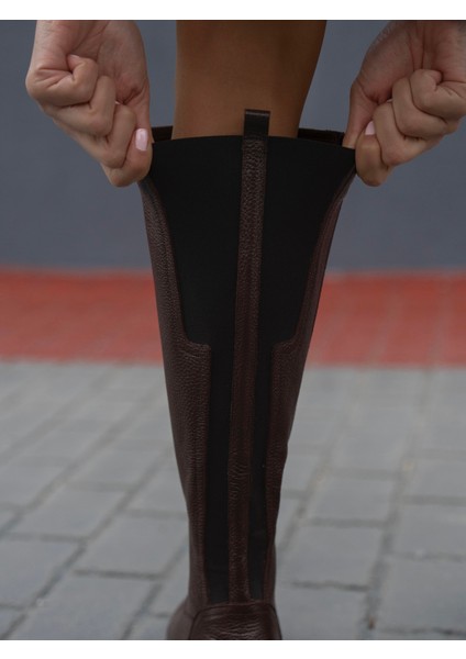 Akpom Kahve Hakiki Deri Çizme fırsatları