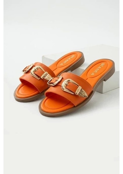 Sene Turuncu Cilt Terlik modelleri