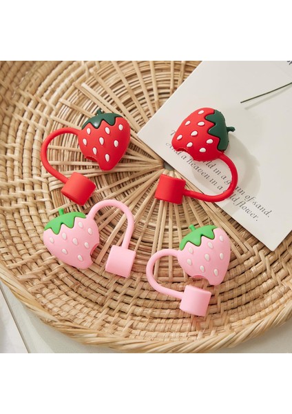 1 Adet Renkli 10 mm Için Pipet Tıpası Çiçekli Pipet Kapağı Quencher Pipet Tıpası 40 Oz ve 30 Oz Uyumlu