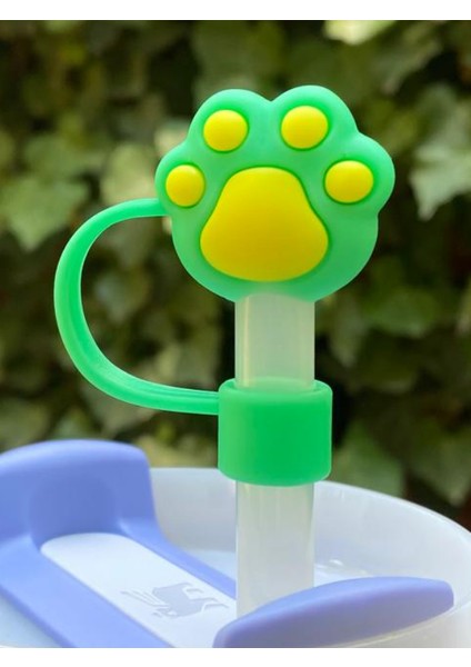 1 Adet Renkli 10 mm Için Pipet Tıpası Çiçekli Pipet Kapağı Quencher Pipet Tıpası 40 Oz ve 30 Oz Uyumlu