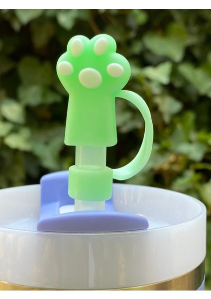 1 Adet Renkli 10 mm Için Pipet Tıpası Çiçekli Pipet Kapağı Quencher Pipet Tıpası 40 Oz ve 30 Oz Uyumlu