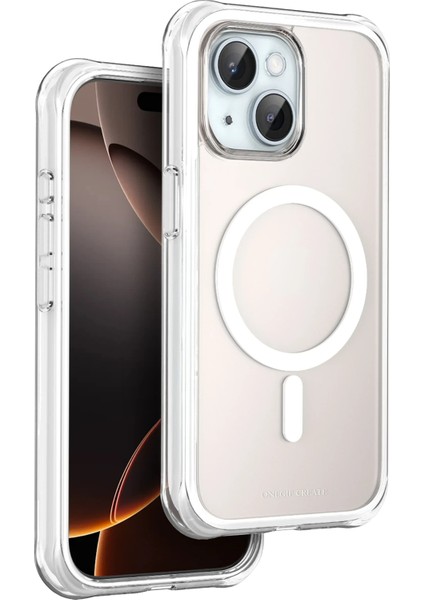 Ds-Derin Onegif Apple Iphone 15 Hulk Magsafe Kapak - Beyaz