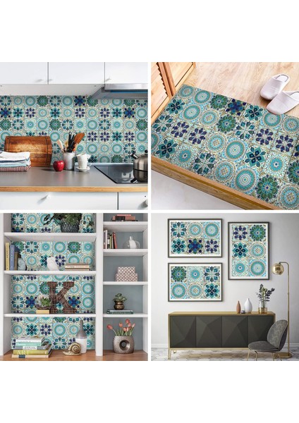 Mutfak Tezgah Arası Kaplama 60CM x 100CM Desenli Yapışkanlı Folyo Fayans Masa Dolap Kaplama Sticker fırsatları