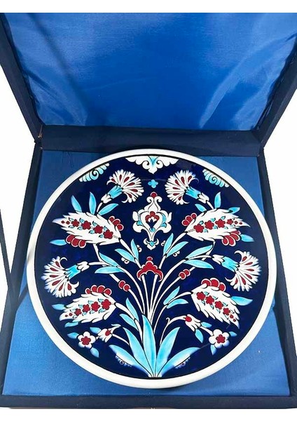 Resmî Davet Hediyesi, Karanfil Desenli El Yapımı Iznik Çini Tabak modelleri