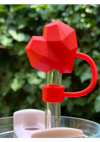 1 Adet Renkli 10 mm Için Pipet Tıpası Çiçekli Pipet Kapağı Quencher Pipet Tıpası 40 Oz ve 30 Oz Uyumlu